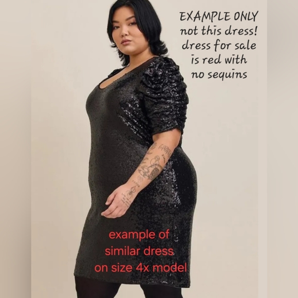 4X Classic with a Twist🌶 Midi Red Torrid Dress - Picture 9 of 11